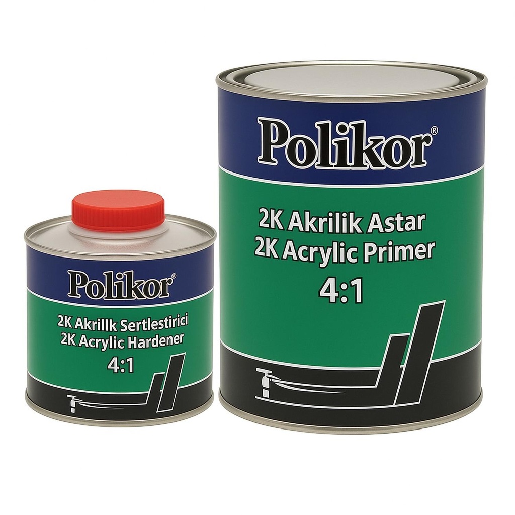POLIKOR PRIMER APAREJO 2K HS AUTOMOTRIZ KIT POLIURETANO 4:1