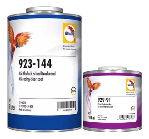 [KITGLASU144] Laca Barniz Glasurit 144 Rápido + Cat 0,5 Automotriz Alemán